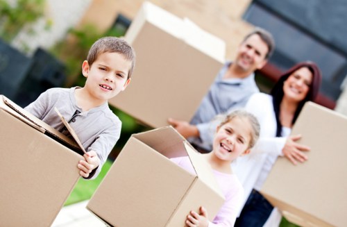 Packing and transporting office equipment during a local move