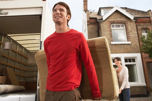Flat moving support in an Eltham apartment building