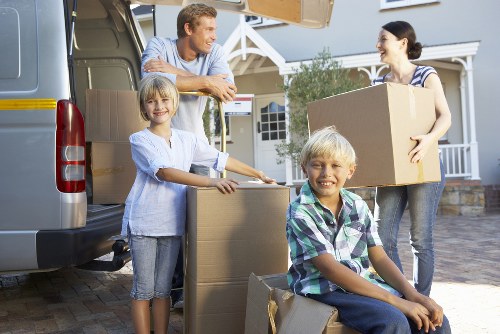 Commercial furniture being moved from an Eltham workplace